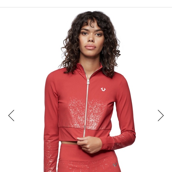 True religion crop shimmer zip up. - Picture 5 of 16